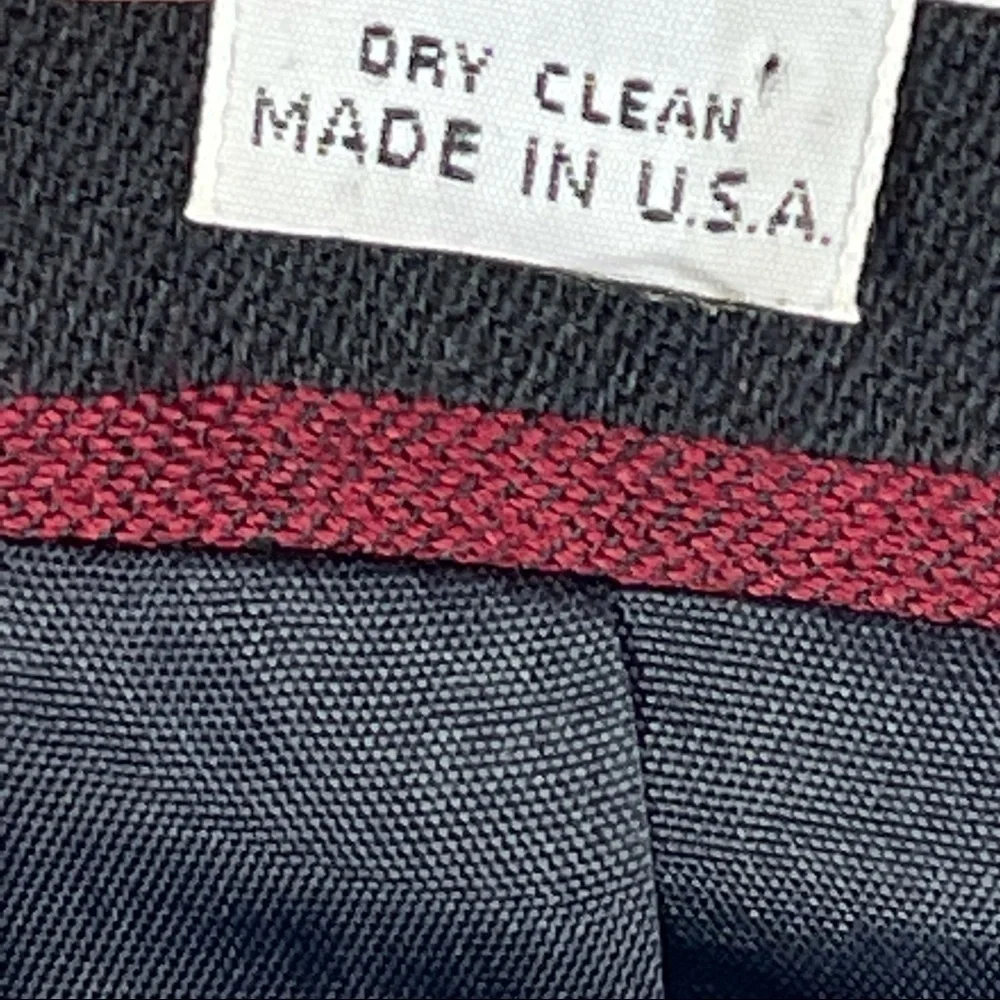 Christian Dior Vintage Wool Plaid Blazer Black Red